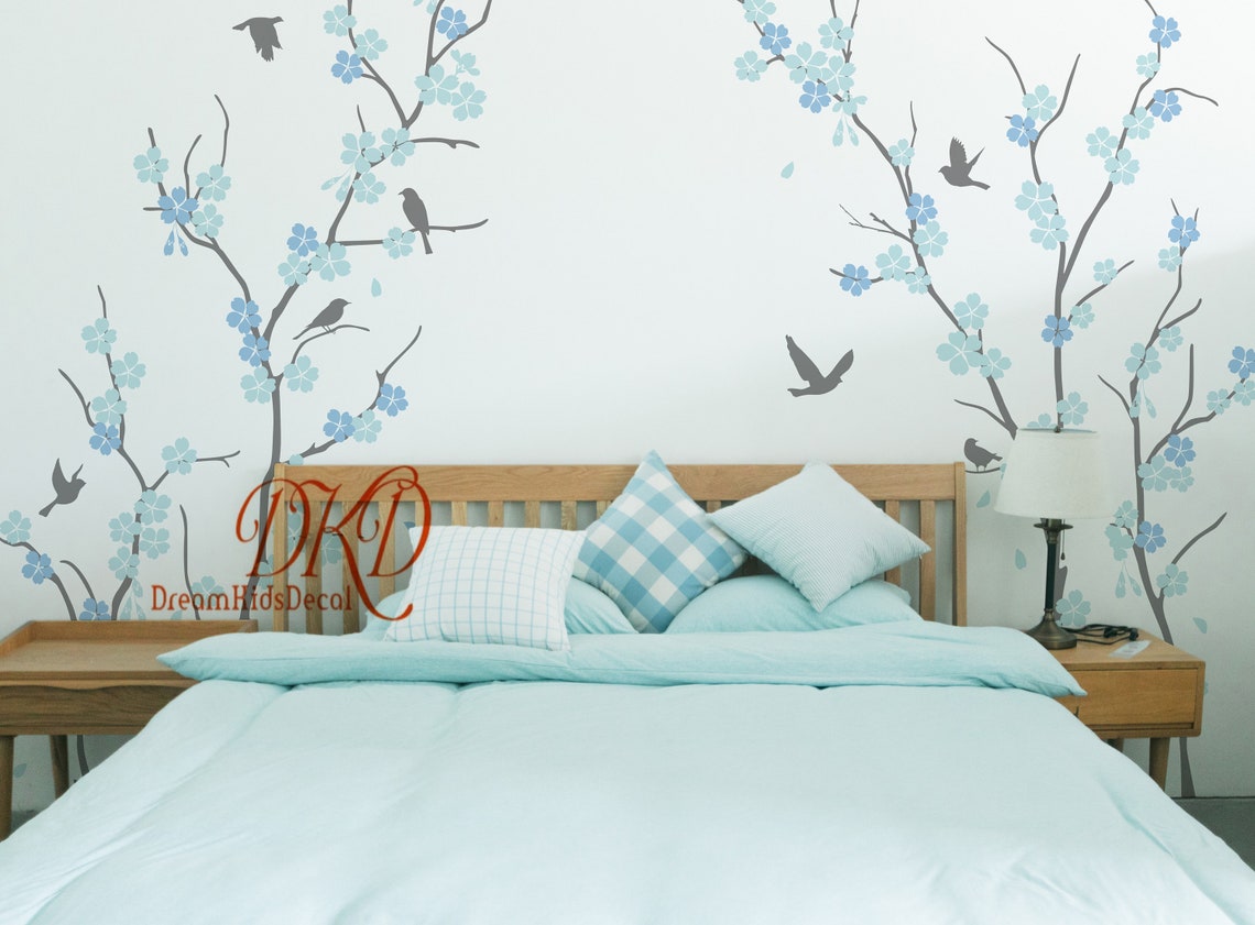 Cherry Blossom Tree Branch Wall Decal, Baby Girl Nursery Decor - Etsy
