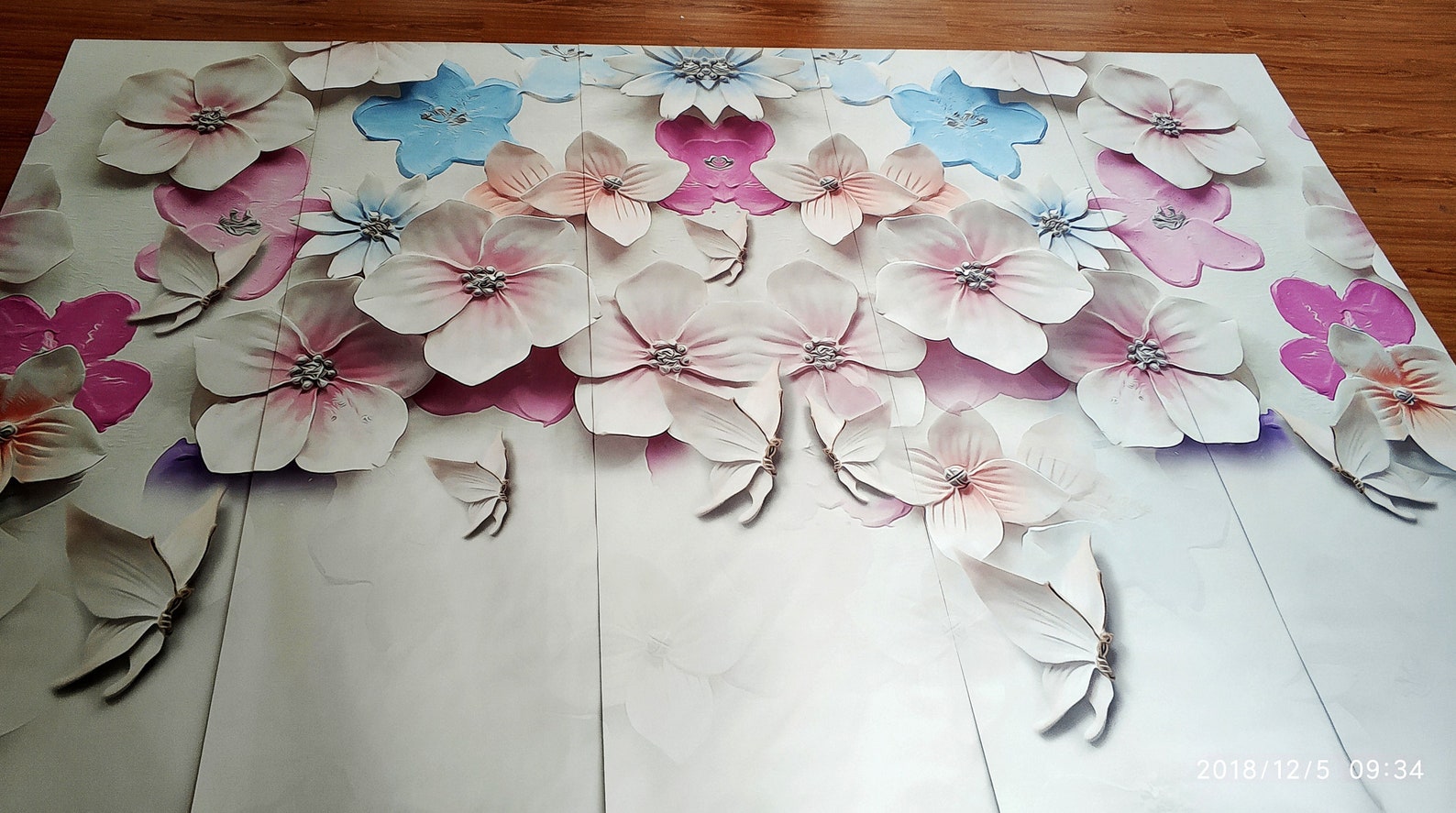 Self Adhesive Wallpaper Floral Wallpaper Mural Floral Wall Etsy