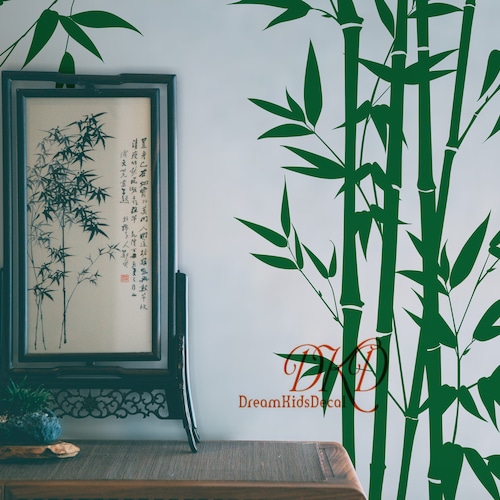 Bamboo Wall Decal Home Decor Muralasian Bamboo Decals Etsy