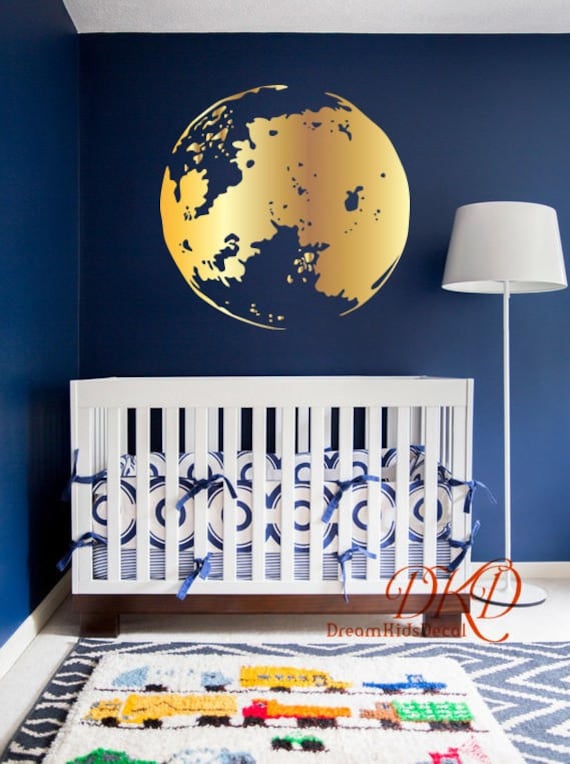 moon decal baby room wall decor stickers moon wall arts | etsy
