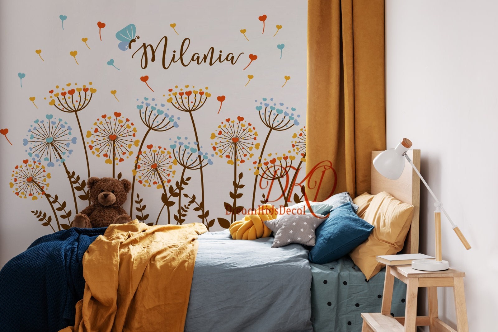 Dandelions Wall Decal Nursery Wall Sticker Flower with with Etsy