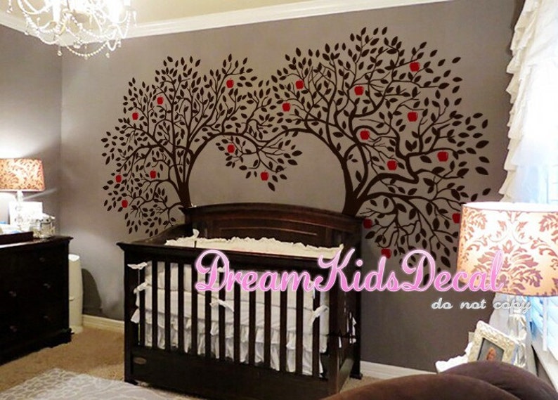 Wall decal Kids Nursery wall decals Tree wall decal baby Etsy
