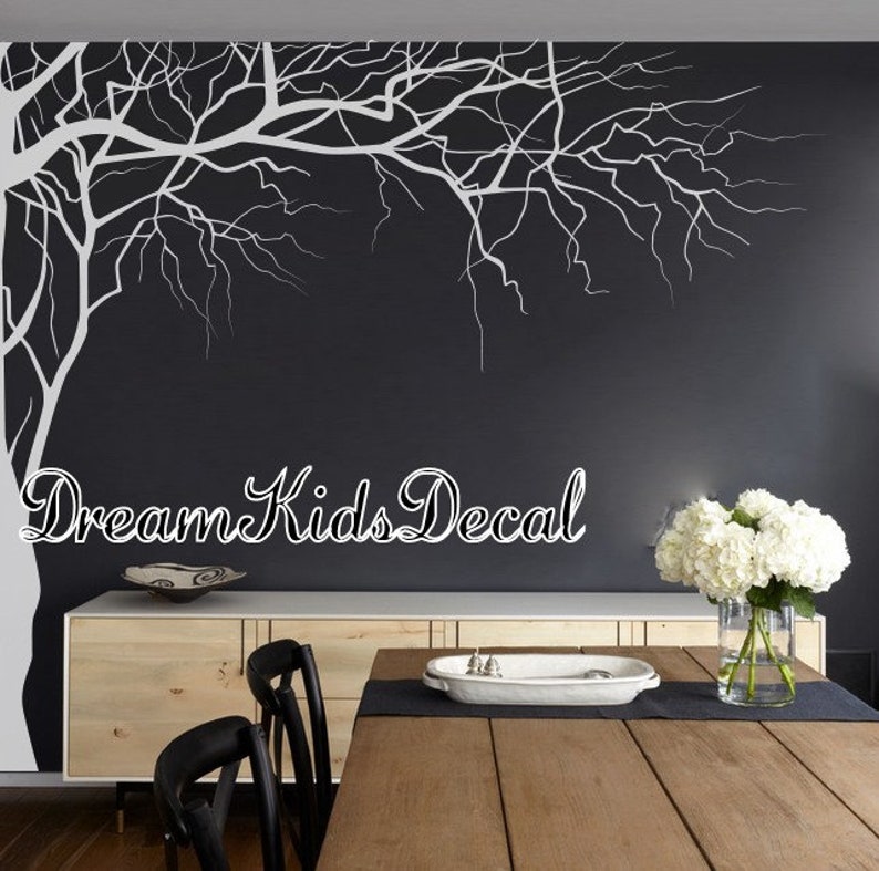 Wall Decal Corner Tree Decal Etsy