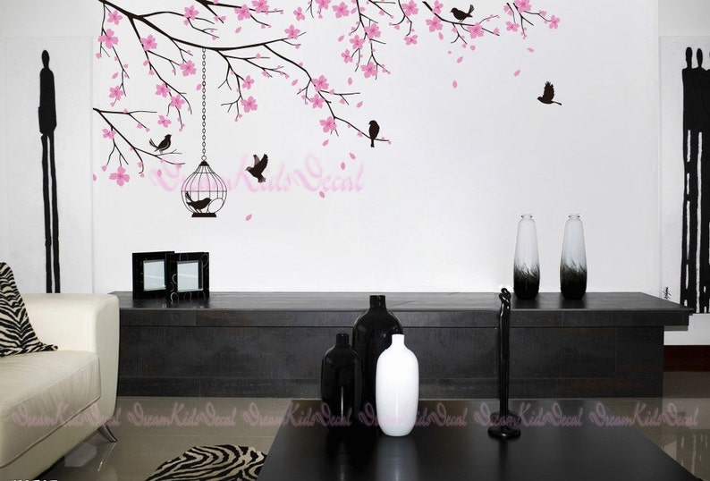 Tree wall Decal Wall Sticker Baby Nursery Decals-Cherry Blossoms Tree Decal-DK098 image 4
