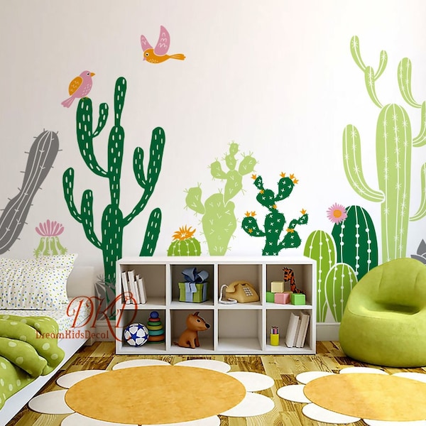 Cactus Wall Decal Etsy