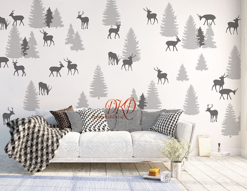 Pine Tree Wallpaper Sticker Forest Wall Mural For - Forest Wall Mural Stickers Pine Tree Wallpaper Sticker Forest Wall Mural For - Forest Wall Mural Stickers