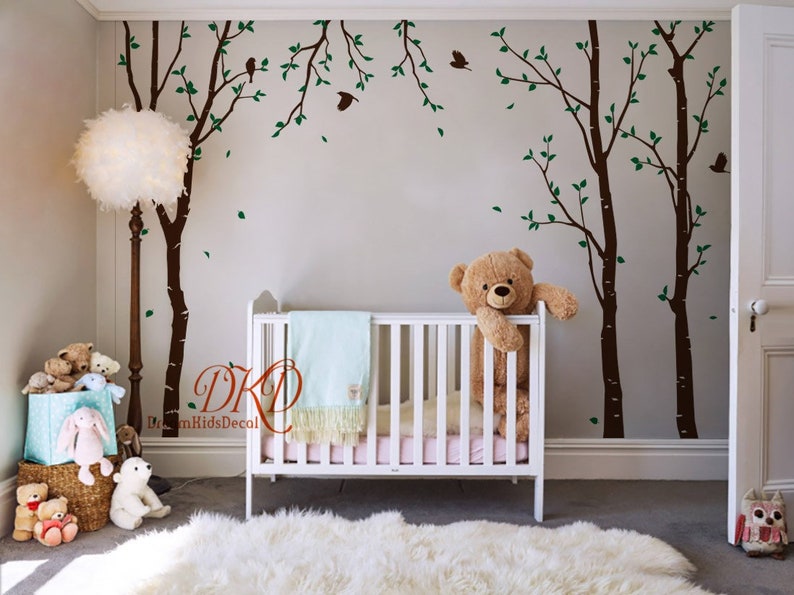 Birch Tree Wall Decal Nursery Wall Decal Vinyl Wall Decal Etsy