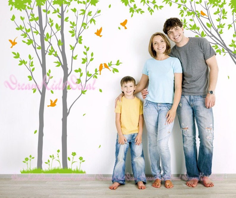 Trees Decalswall Decals Nature Wall Decals Vinyl Wall Etsy