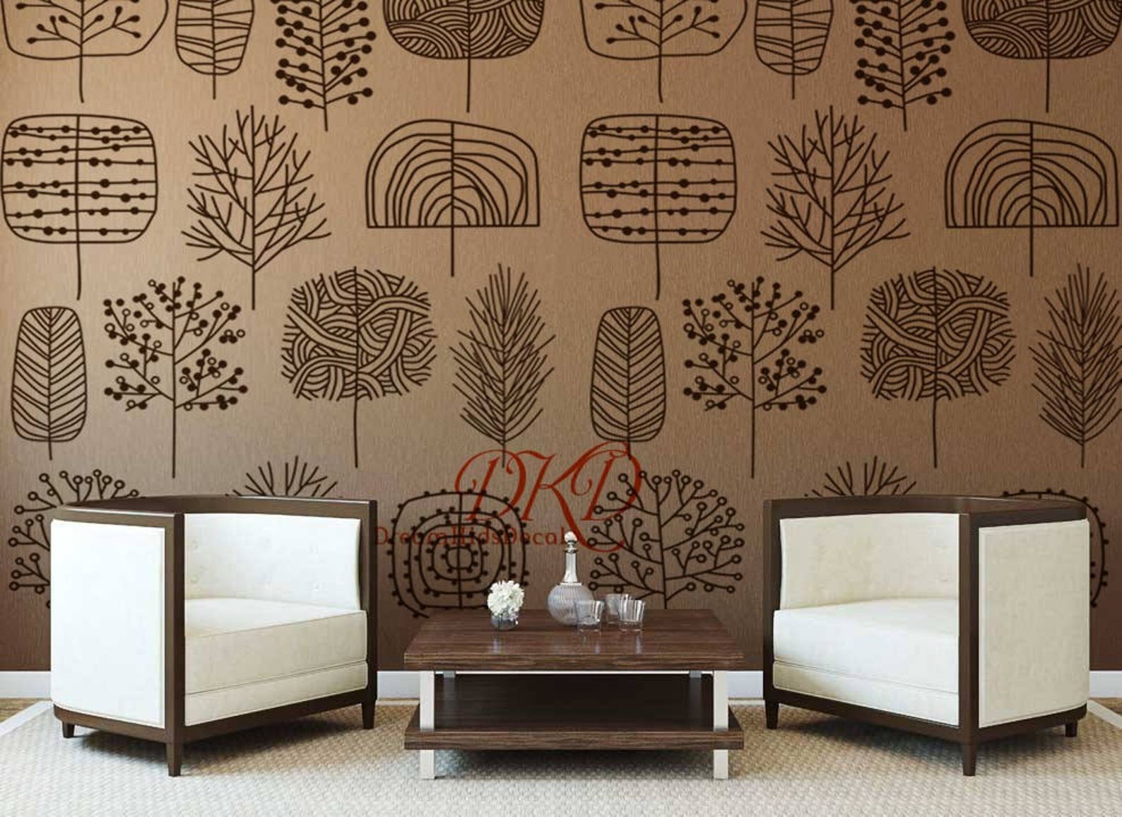 Black and White Wall Decal Wallpaper sticker for Kids room | Etsy