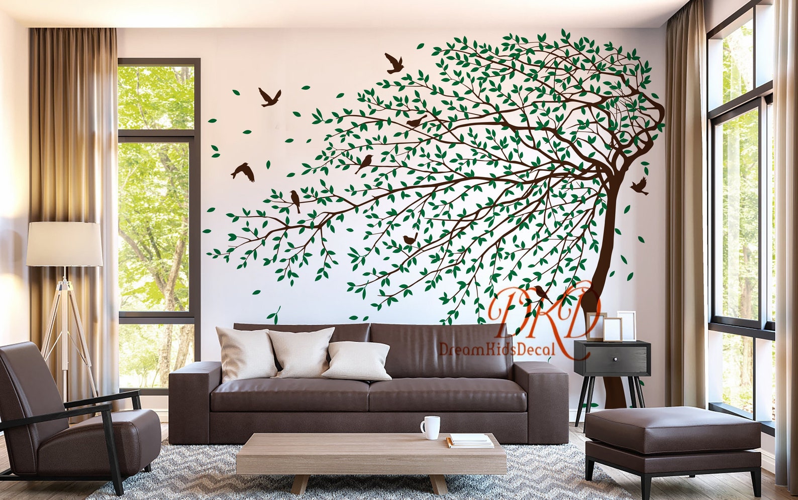 Giant Tree Wall Decal Nursery Wall Stickerspring Tree Decal Etsy