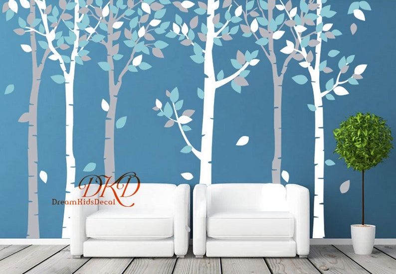 Birch Tree Wall Decal Nursery Wall Decal Vinyl Sticker for Etsy