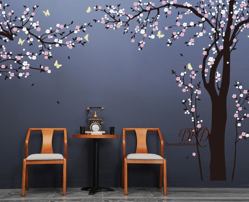 Wandtattoo Baumkrone Wandtattoos Baum mit Blüten und Etsy