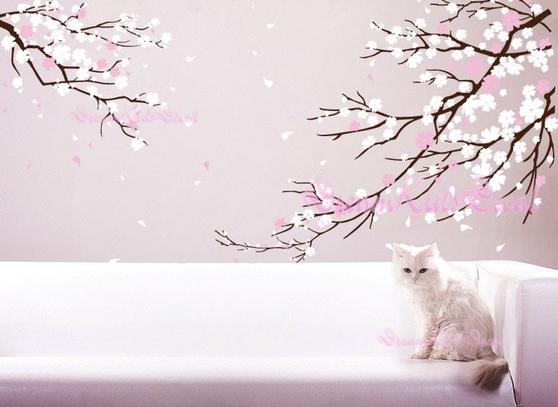 Cherry blossoms Wall Decal Wall Sticker tree decalsDK006 Etsy