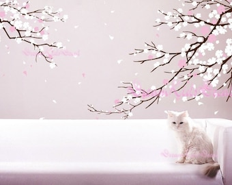 Cherry blossoms Wall Decal Wall Sticker tree decals-DK006