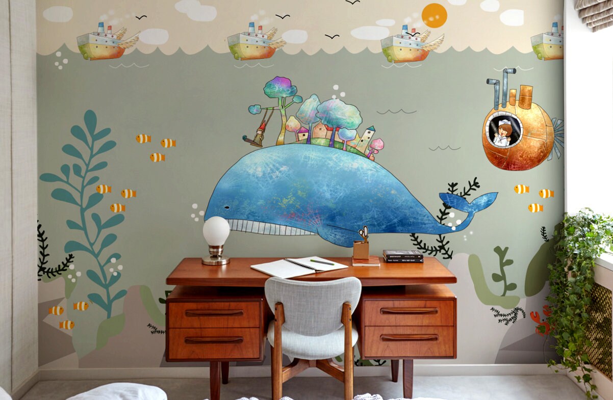Wall Mural, Wall Coverings Wallpaper, Ocean Theme Nursery