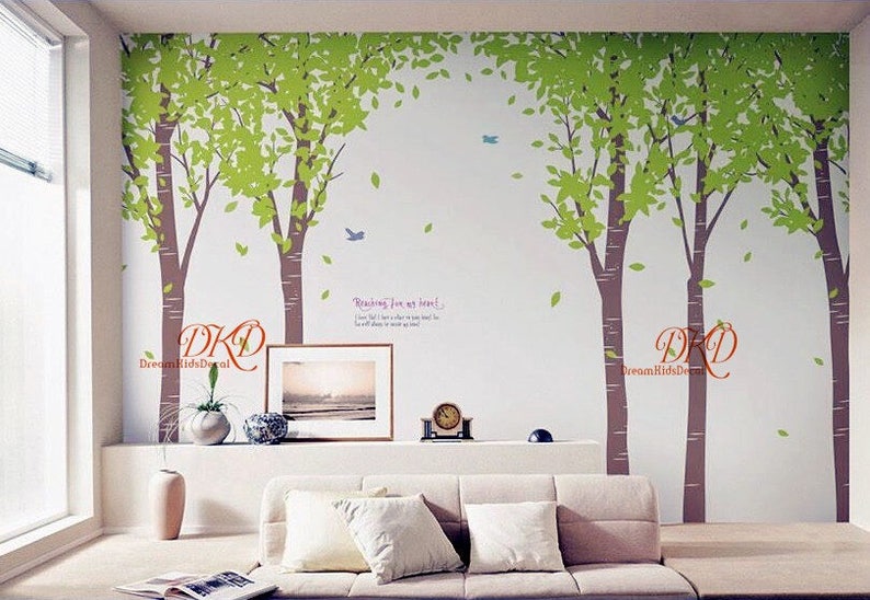 Tree Wall Decals Nursery Wall Sticker Kids Room Decor, Vinyl Decal Home ...