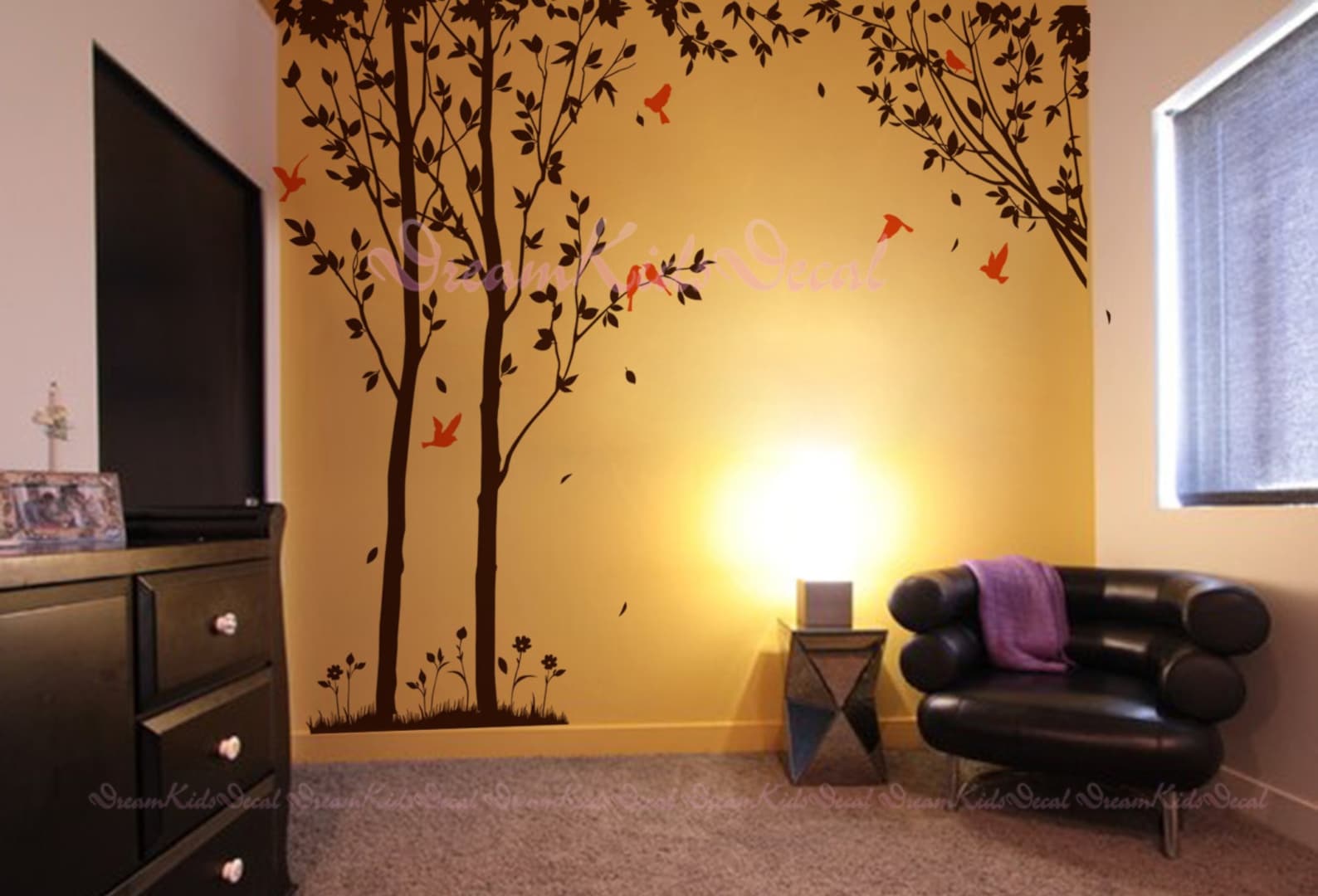 Trees Decalswall Decals Nature Wall Decals Vinyl Wall Etsy