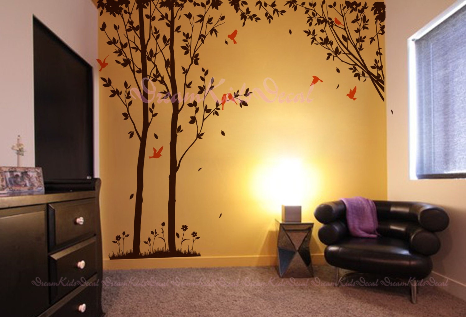 Trees Decalswall Decals Nature Wall Decals Vinyl Wall Etsy