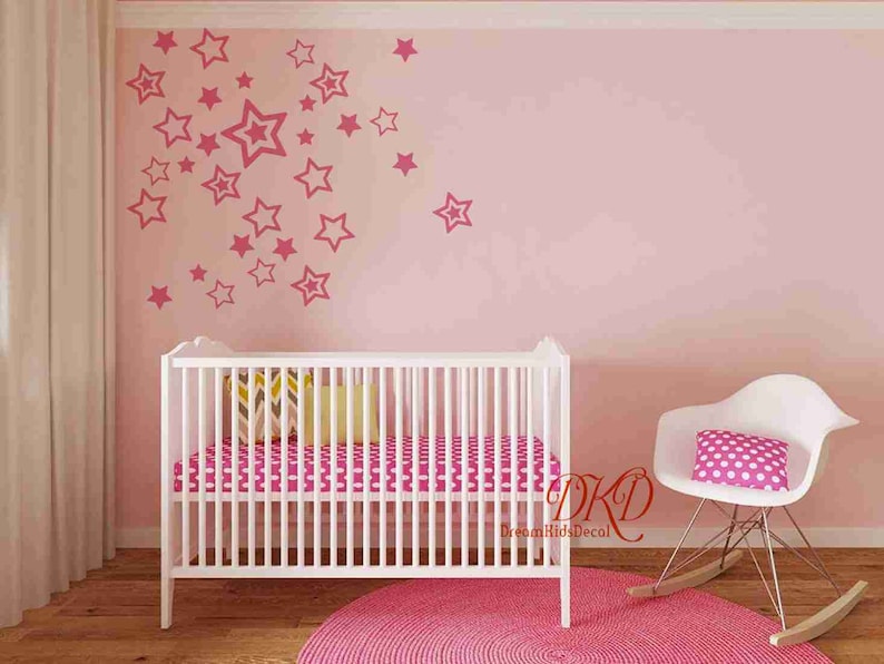Stars Wall Decals for Kids Room Star Wall Stickers Pattern Etsy