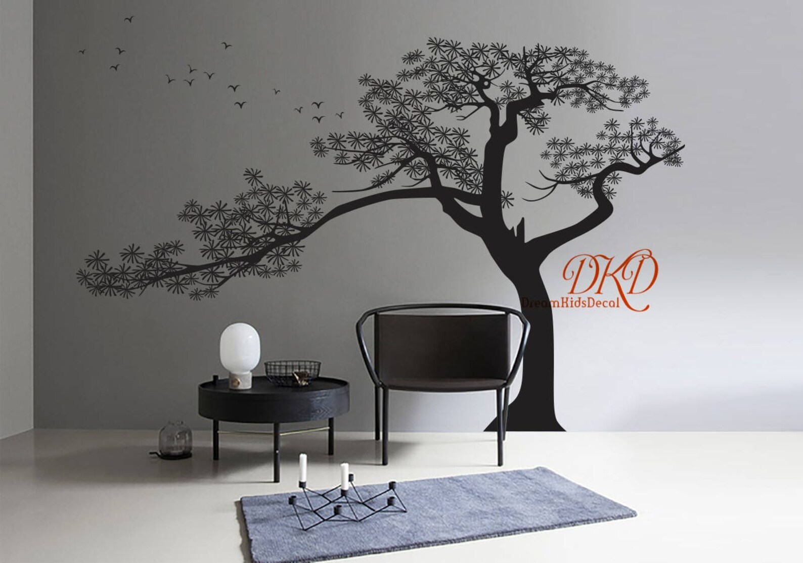 Family Tree Wall Sticker Tree Wall Decal Cypress Tree Pine Etsy