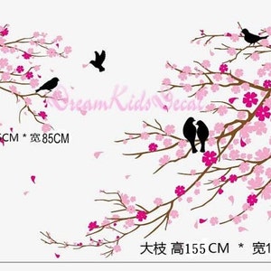 Cherry blossoms Wall Decal Wall Sticker tree decals-DK006 image 4