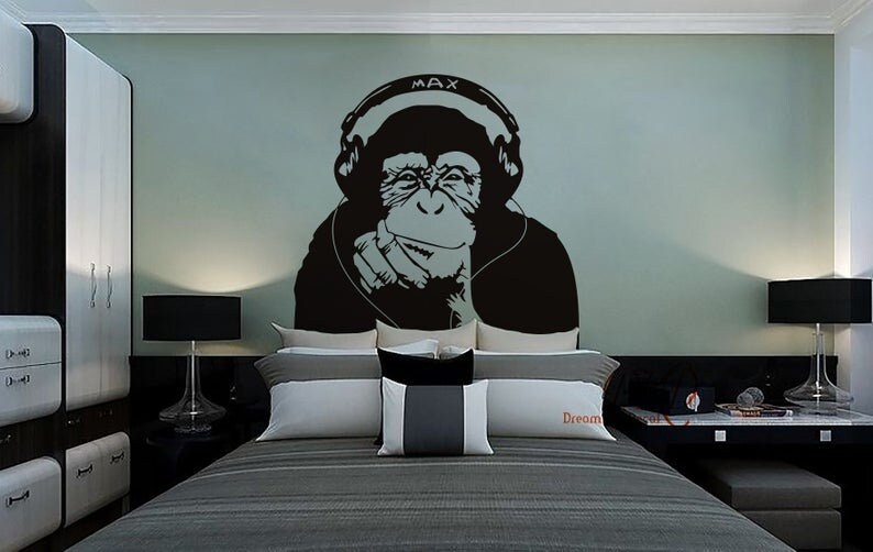 愉快なチンパンジー♪ カラフルアート 楽しい毎日のお部屋のインテリアに♪ Amazon.co.jp: バンクシー アートパネル 水晶絵 インテリアフレーム