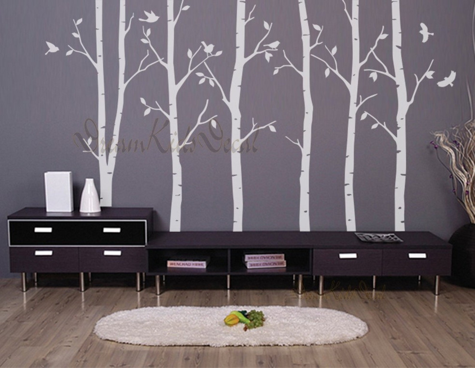 Birch Trees Decalswall Decals Nature Wall Decals Vinyl Wall Etsy