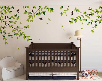 Tree Branch Decal Wall Art with Birds