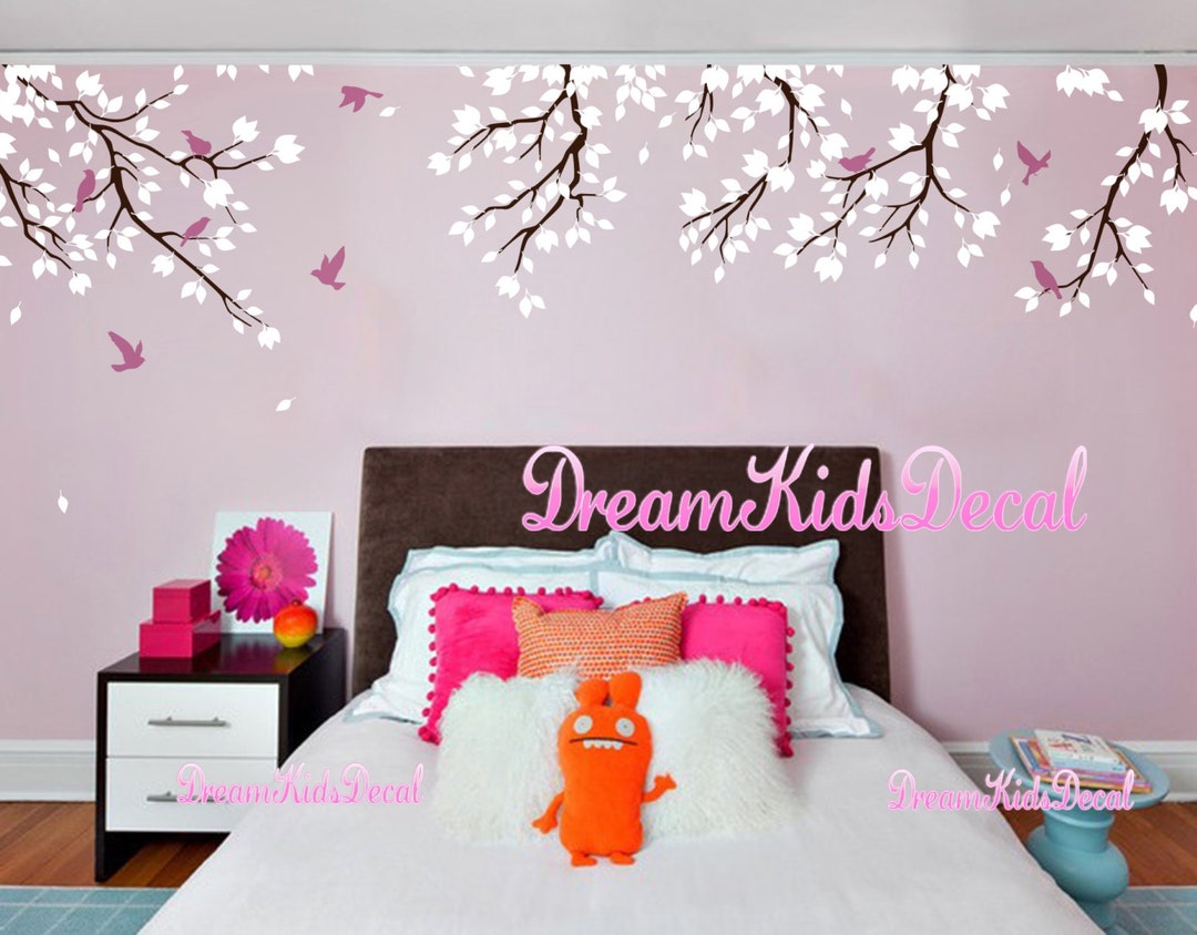Nursery Wall Decal Baby Girl and Wall Decals Cherry Blosssoms Wall ...