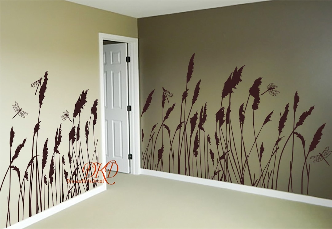 Grass Wall Decor, Nursery Wall Decal, Grass Wall Decal Border, Room