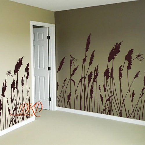 Grass Plant Wall Decal Border Nursery Wall Decal Room Border Etsy