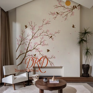 Cherry Blossom Tree Branches wall decal nursery wall decals children girl baby room decals blossom wall sticker wall decor-DK511