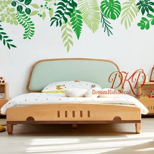 Tropical Wall Decal Green Leave wall sticker Palm leaves Plant Wall Decals, Leave wall art, Living room Home Decor-DK530