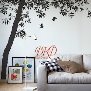 Leafy Tree wall decal, Family Tree Wall sticker, Nursery Wall Decal Modern Home Design, Living room Wall art Wall Decor-DK518