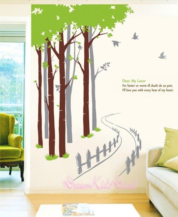 Items similar to Nature trees decalswall decals, nature wall decals