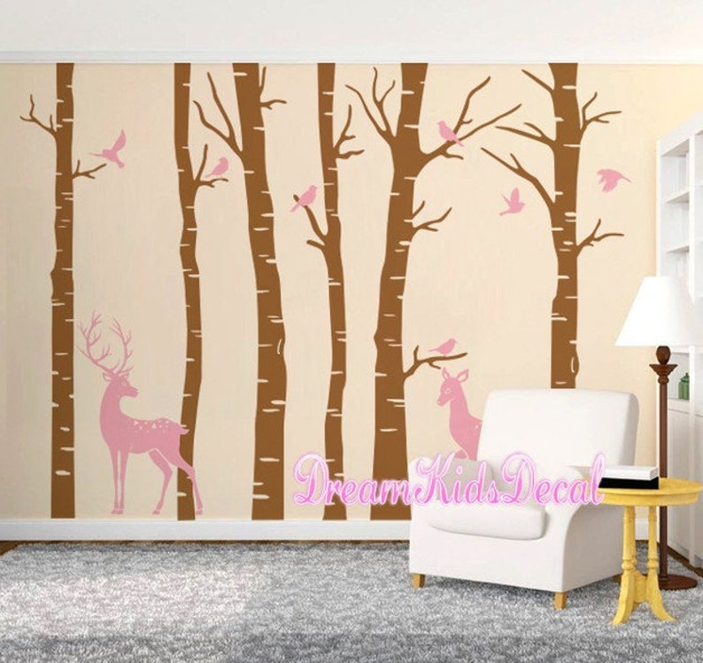 woodland wall decal nature wall decals vinyl wall decals | etsy