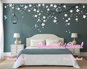 Tree wall Decal Wall Sticker Baby Nursery Decals Girls Room Decal-Cherry Blossoms Tree Decal-DK098