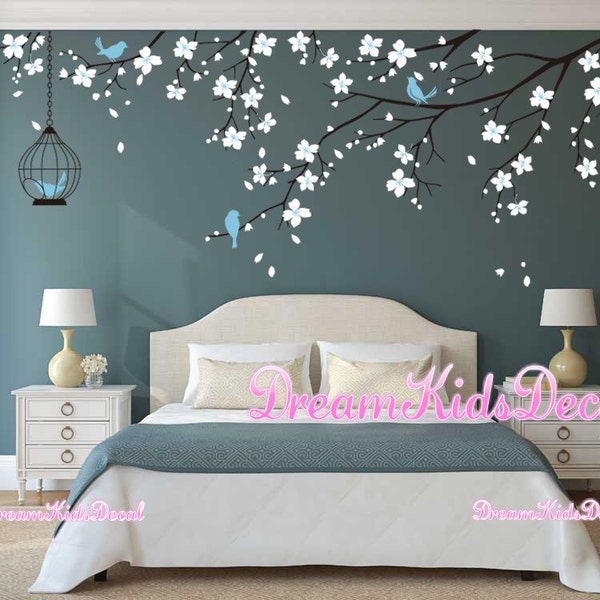 Tree wall Decal Wall Sticker Baby Nursery Decals Girls Room Decal-Cherry Blossoms Tree Decal-DK098