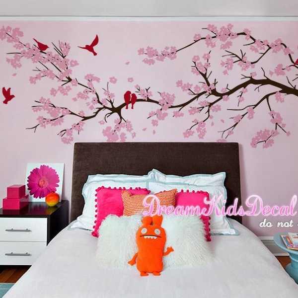 Kirschblüte Wand Tattoo Stattoo Sbaby Kinder Kinder Blume Blumen Natur Wand Aufkleber - Kirschblüte Baum Wandbilder-DK220