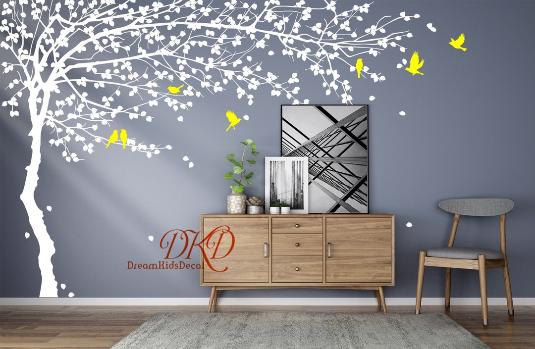 Cherry Tree Wall Decal, Cherry Blossom Tree Decal, Tree Wall Decal ...