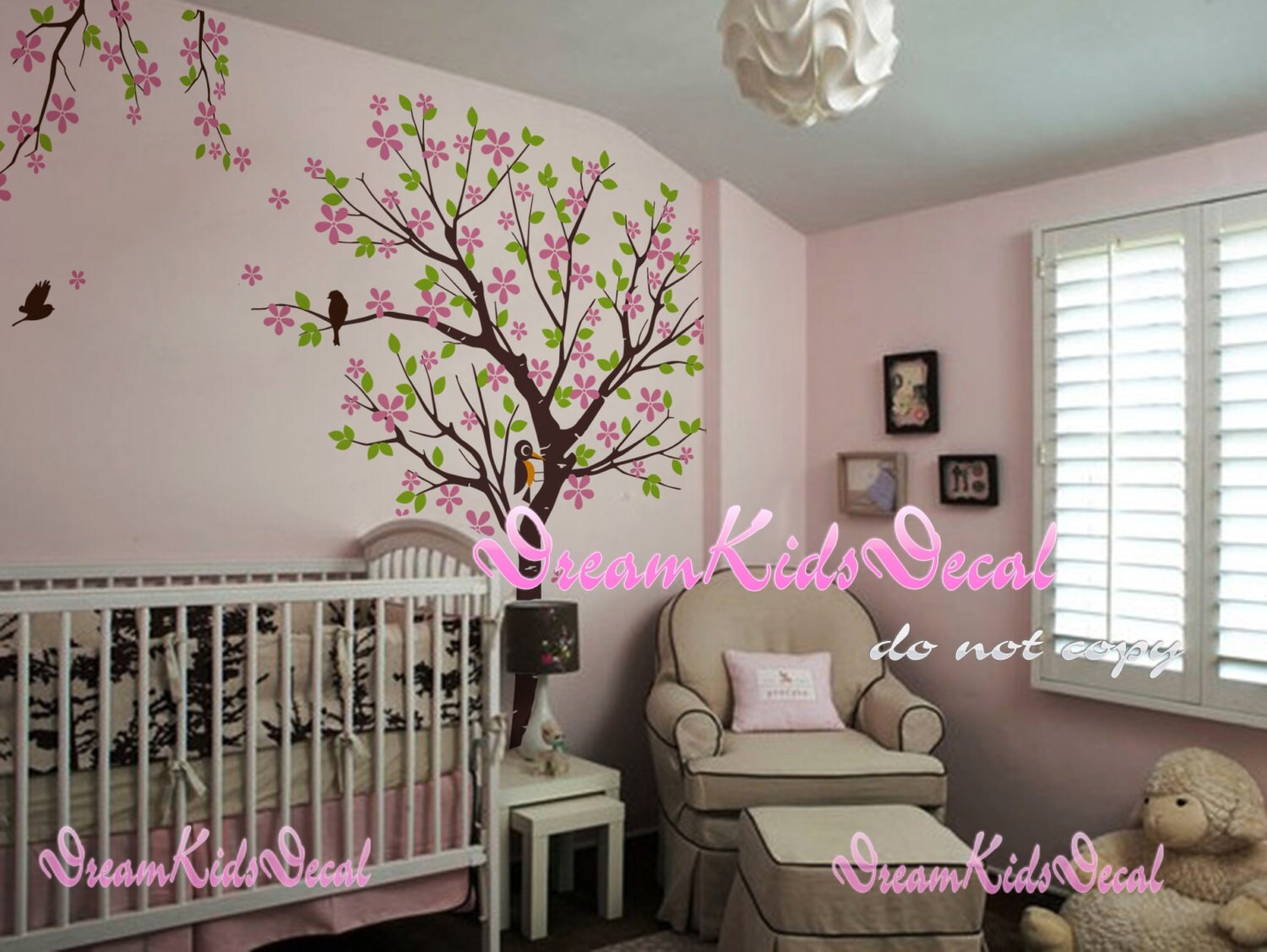 Cherry Blossom Tree Wall Decals Nursery Wall Decals Children Etsy