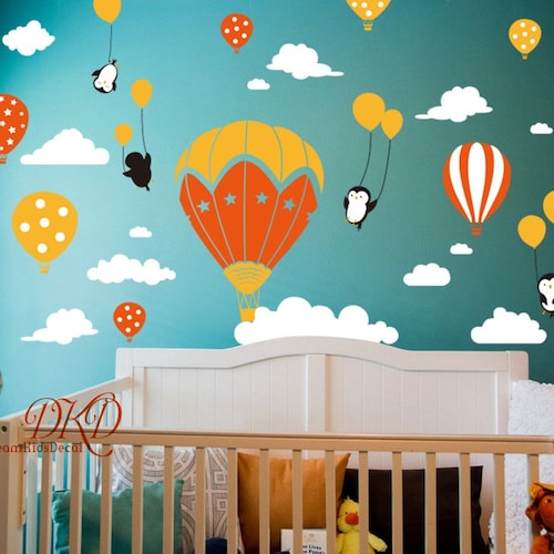 Hot Air Balloons Wall Decals Could Decals Balloons Wall Etsy