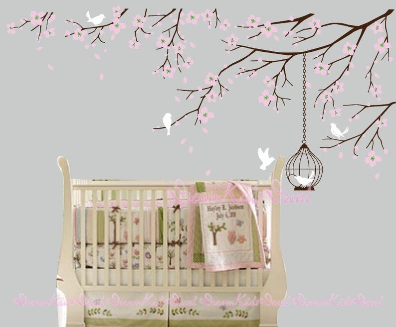 Tree wall Decal Wall Sticker Baby Nursery Decals-Cherry Blossoms Tree Decal-DK098 image 1