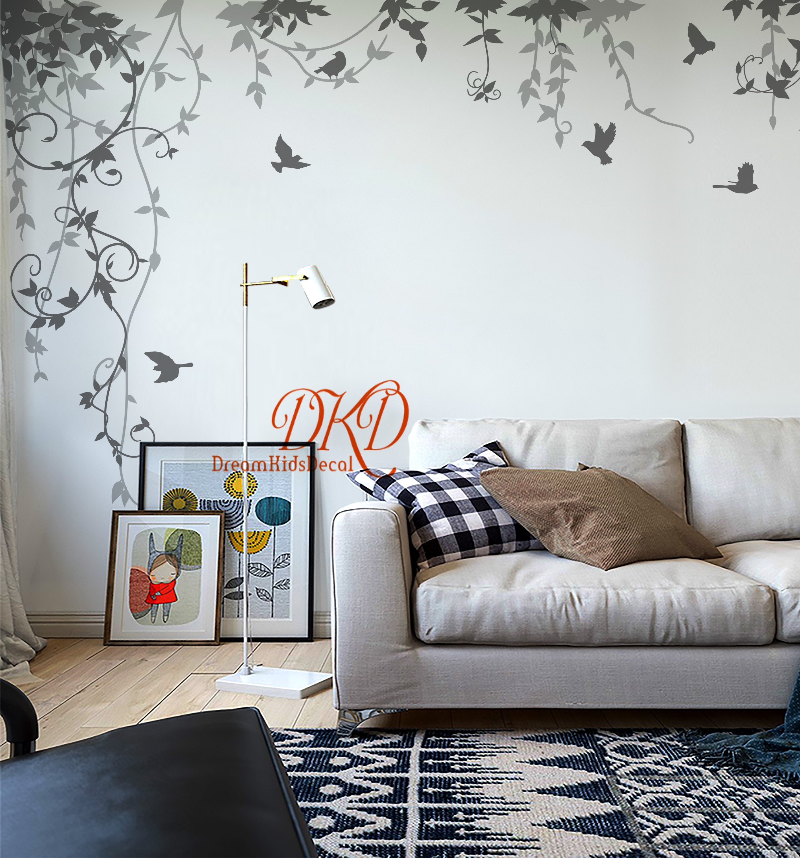 Nursery Wall Decal Wall Sticker Hanging Vines Wall Decal Etsy