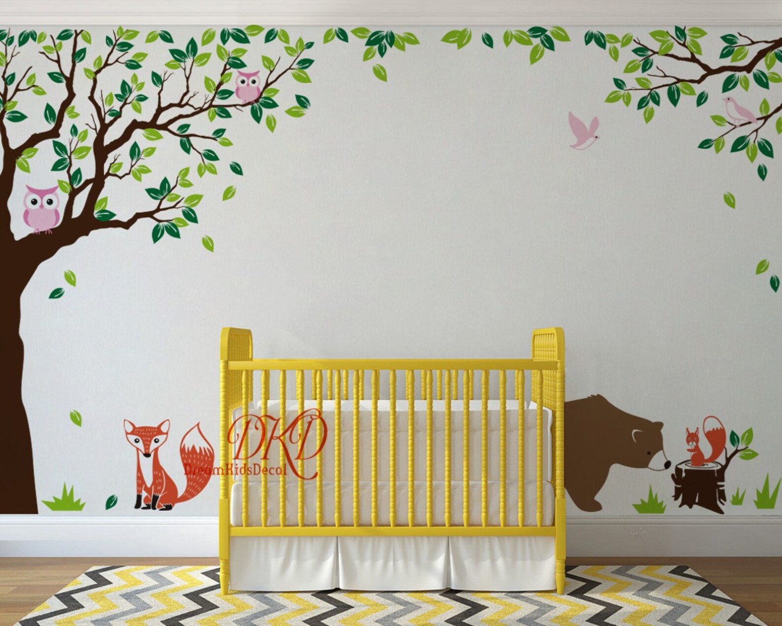 Wall Decals for Kids Vinyl Decals Baby Nursery Woodland | Etsy
