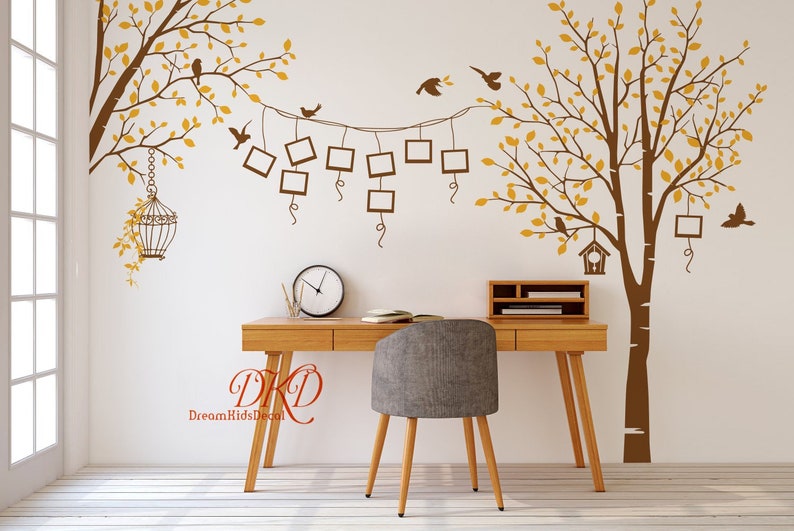 Trees Wall Decal Photo Frame Nature Wall Decals Tree With Etsy