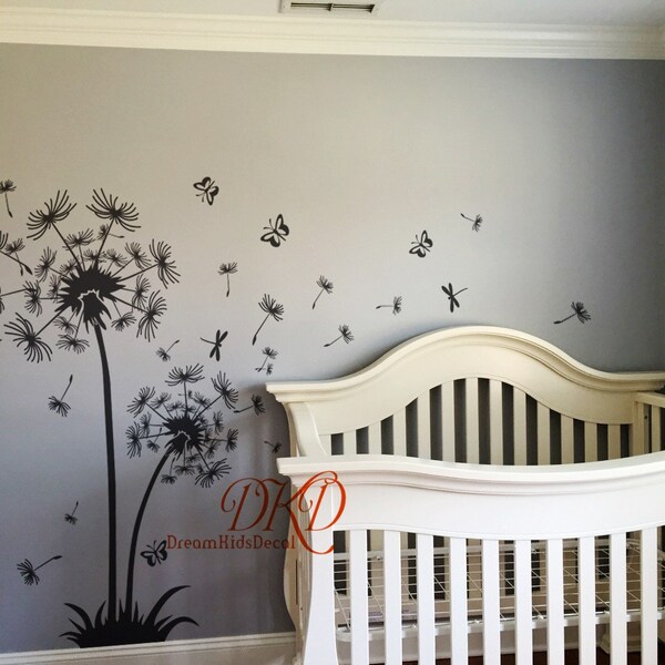 Dandelion Wall Sticker Etsy