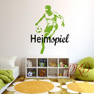 Custom Name Soccer Player Wall Decal ,Football wall decal sticker Sports wall decal, Personalized Football Player Boys Room wall art