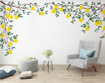Astabziehbild Wandkunst Baum Wandtattoo Zitronenbaum für meine Mädchen Nursery-DK423