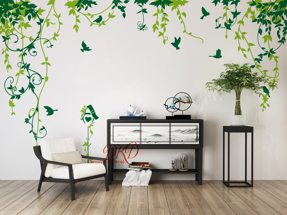 Nursery Wall Decal Wall Sticker Hanging Vines Wall Decal Etsy